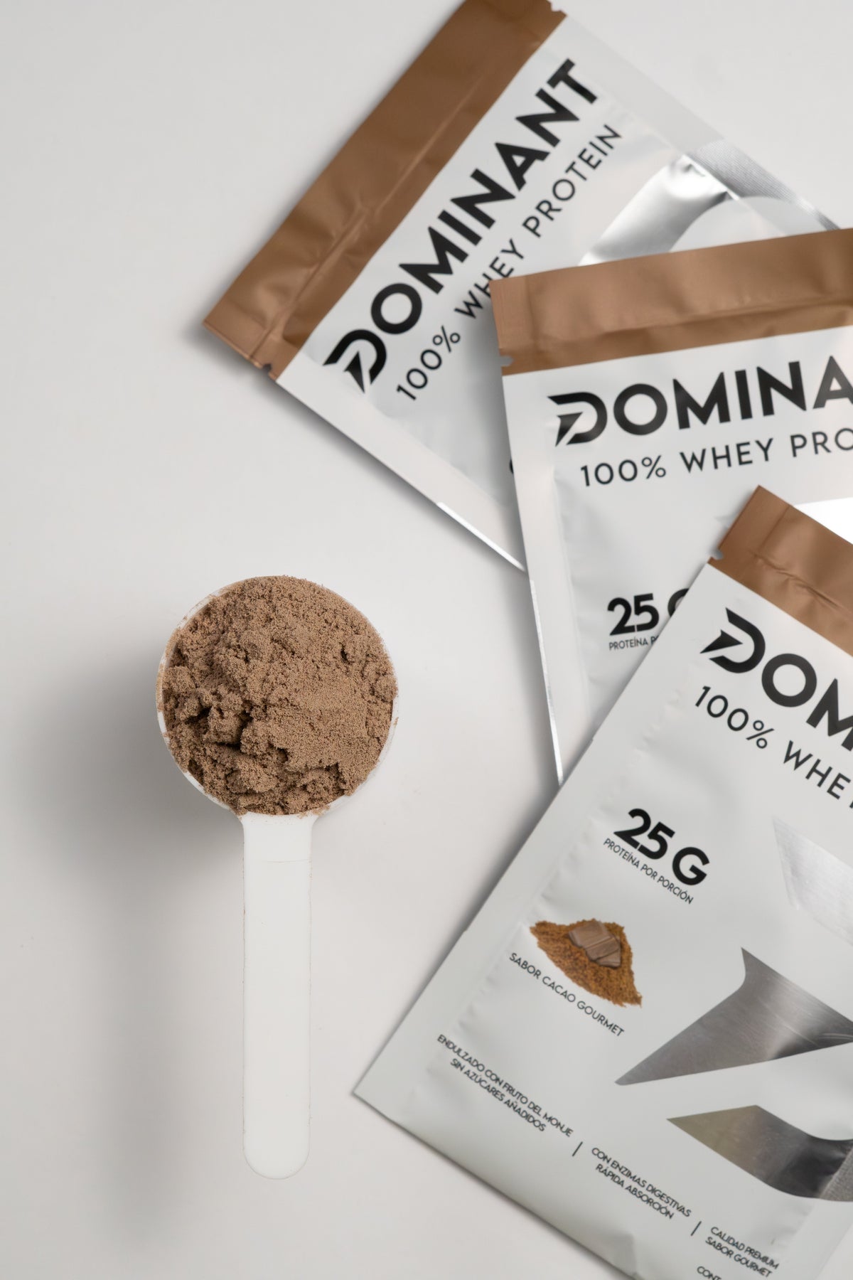 Proteína Whey Sachets portátil viaje DOMINANT
