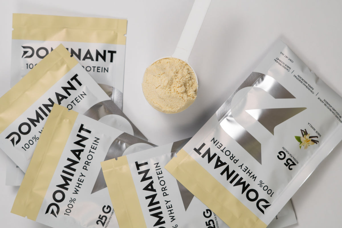 Pack Proteína Whey sobres sin azúcar DOMINANT