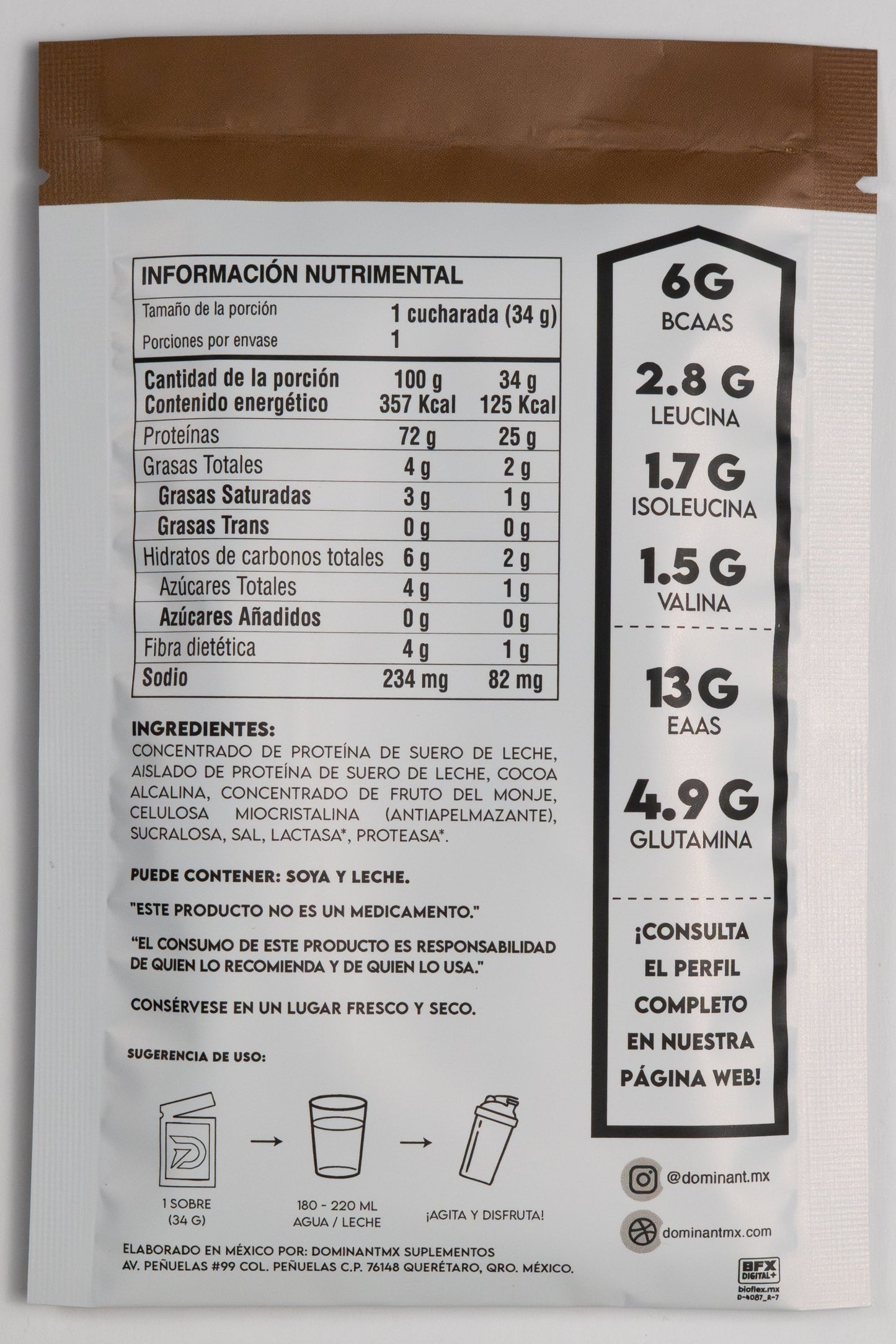 Pack Proteína Whey 7 Cacao 7 Vainilla DOMINANT